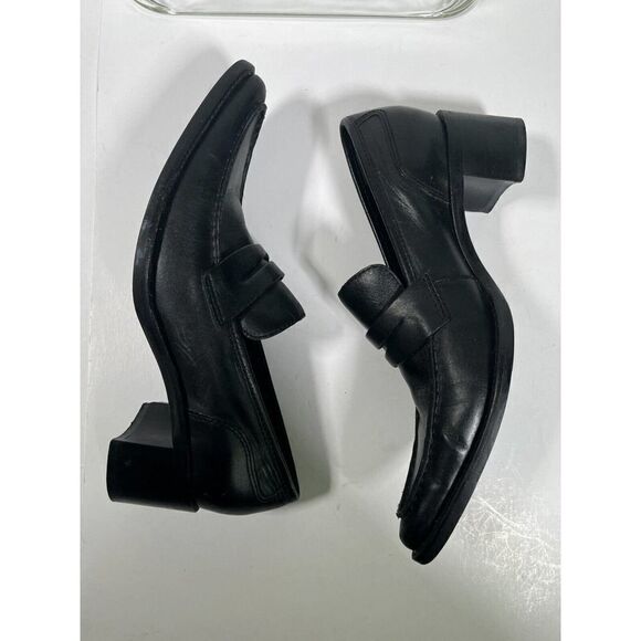 Steve Madden Womens Black Penny Loafer Shoes Block Heel Pointed Toe Size 6 - Picture 8 of 11